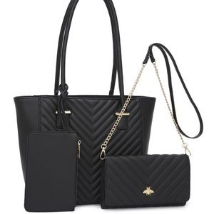 Bee tote with Crossbody Bag